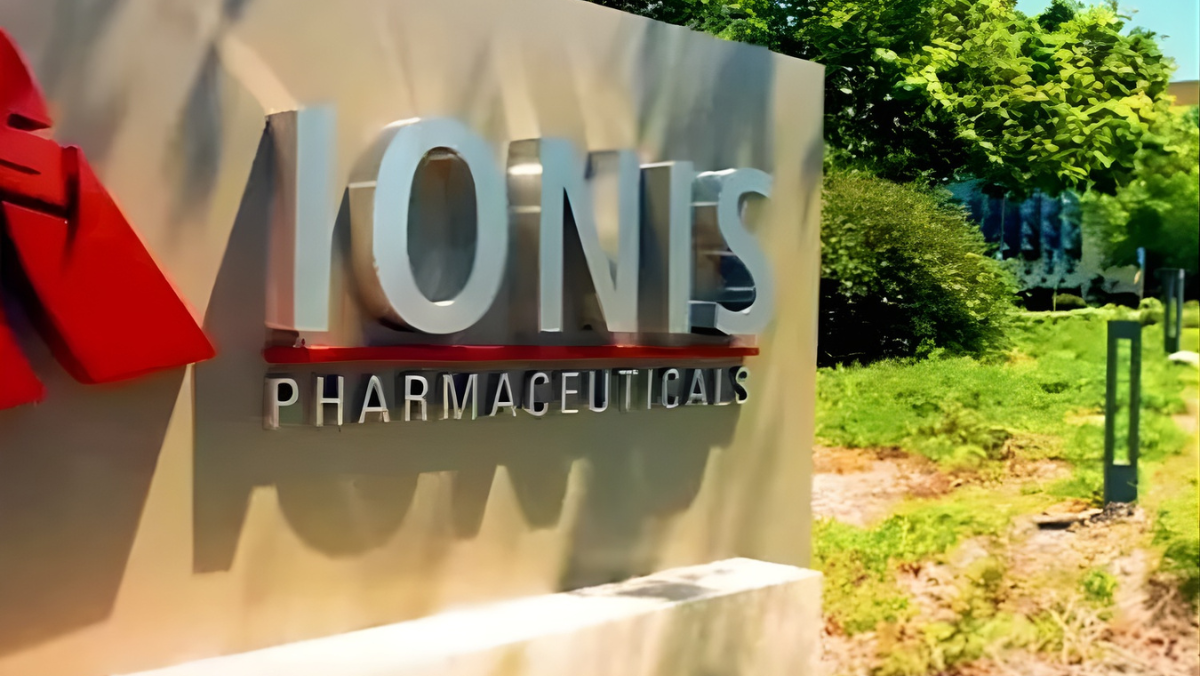 Ionis Pharmaceuticals sign representing liver-targeted drug research for MASH