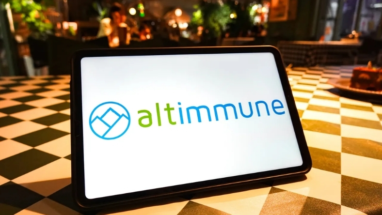 Altimmune logo shown on tablet device screen