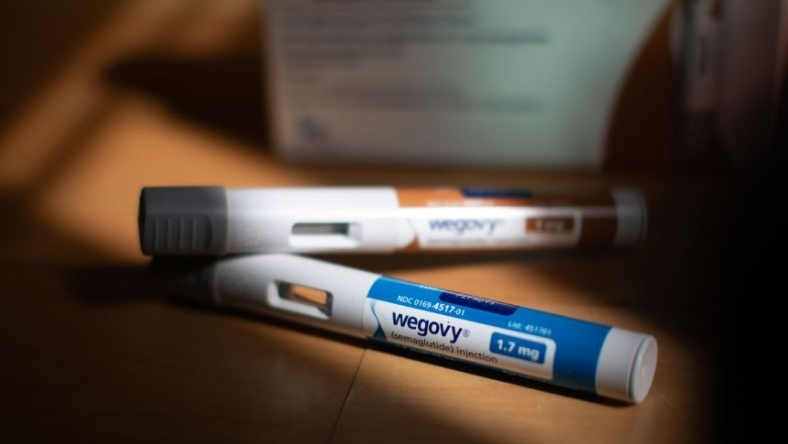 Wegovy GLP-1 injection pens on table